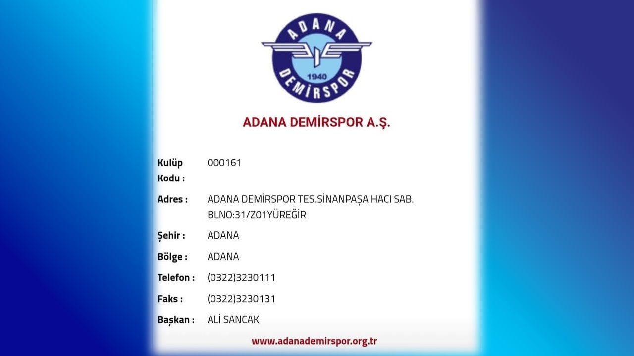Flaş Gelişme... Adana Demirspor Başkanı Değişti!..