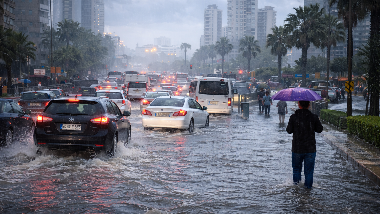 Yağmur Vurdu, Yollar Taştı! Adana’da Zor Anlar