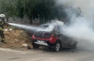 Adana'da Araç Yangını! İtfaiyenin Müdahalesiyle Facia Önledi
