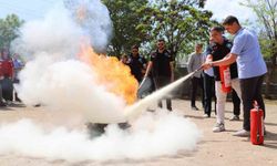Diyarbakır'da öğrencilere afet eğitimi ve yangın tatbikatı