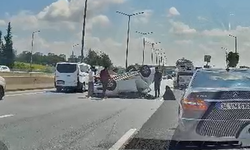 Mersin Otoyolu Adana Girişinde Feci Kaza: Otomobil Takla Attı!