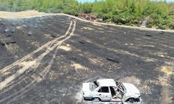 Adana'da Otomobil Alev Aldı, Yangın Ormana Sıçradı