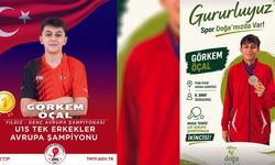 Adana Doğa Koleji, Avrupa Şampiyonu Öğrencisi Görkem Öçal'ı Kutladı