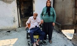Aladağ’da Yangında Evini Kaybeden Yaşlı Çiftin Feryadı
