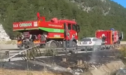 Pozantı Otoyolu'nda Korkutan Araç Yangını: Facianın Eşiğinden Dönüldü