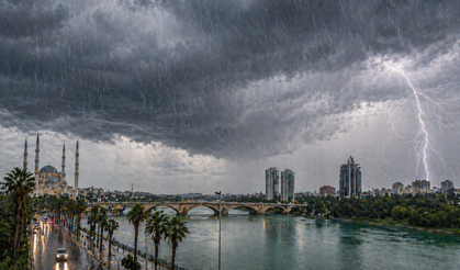 Adana’da Bugün Gök Gürültülü Sağanak Alarmı! Meteoroloji Saat Verdi
