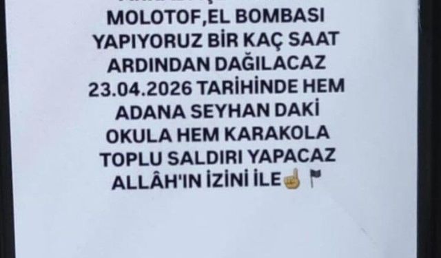 Adana'da Kan Donduran Tehdit: "Okula ve Karakola Saldıracağız" Diyen Şahsa TEM Operasyonu!