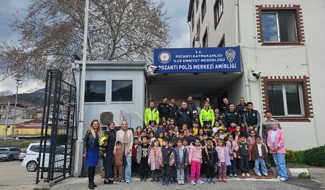 Pozantı'da Minikler Emniyet Müdürlüğü’nü Ziyaret Etti