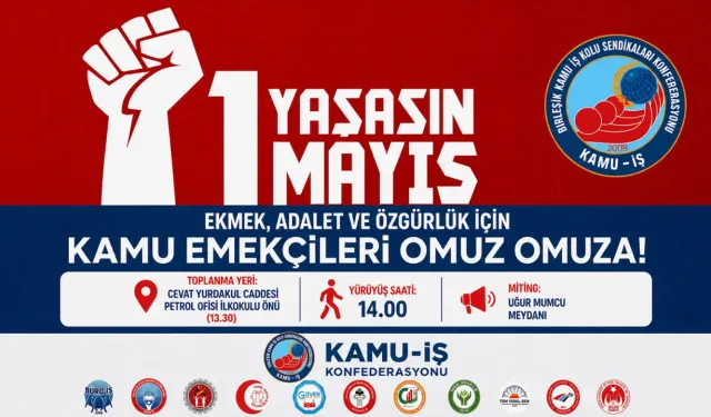 Adana’da 1 Mayıs Hazırlığı: Birleşik Kamu-İş’ten 1 Mayıs Çağrısı