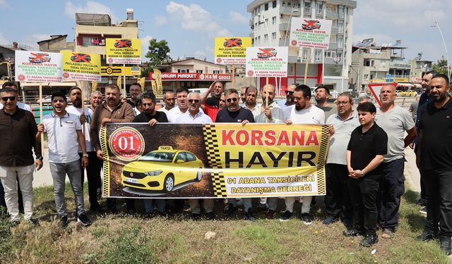 Adana'da Taksicilerden Korsan Taşımacılık Protestosu