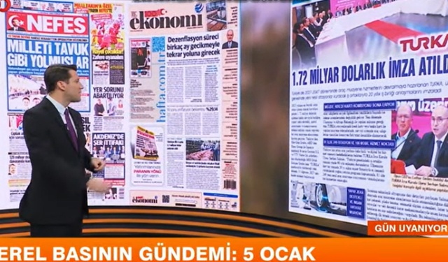 5 Ocak Gazetesi'nin Manşeti TV 100 Ekranında Ses Getirdi
