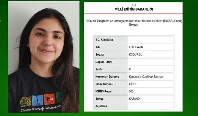 Adana Doğa Koleji'nde Büyük Gurur! Gazi Kızı 500 Tam Puanla Türkiye Birincisi
