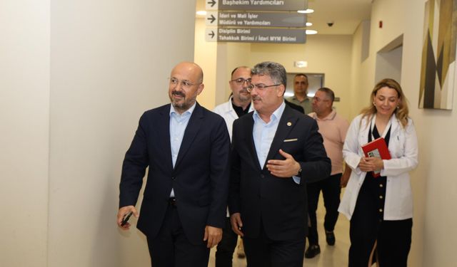 Nacar ve Aytek, Adana Şehir Hastanesi'nde İncelemelerde Bulundu