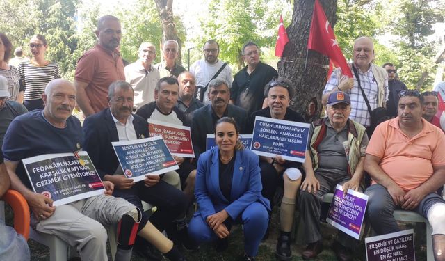 İYİ Partili Ayyüce Türkeş Taş'tan Hak Arayan Gazilere Anlamlı Destek