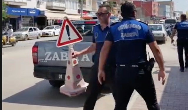 Yüreğir’de Kaldırım Denetimi! Zabıta ve Polis Ekipleri Sahaya İndi