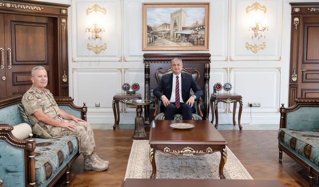 Yeni İl Jandarma Komutanı Nejdet Karaca Vali Yavuz'u Ziyaret Etti