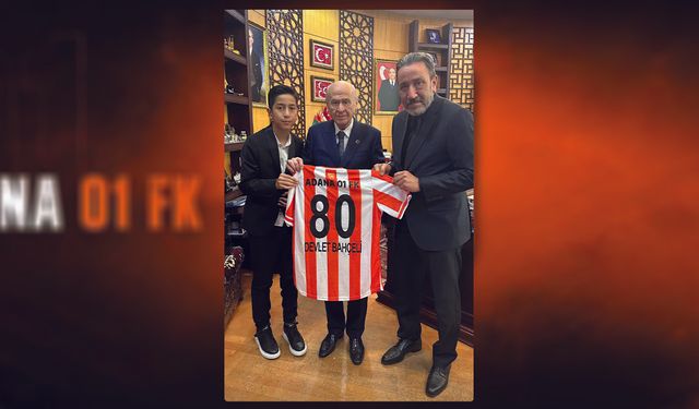 Menderes Kutlu'dan Devlet Bahçeli'ye Adana 01 FK forması