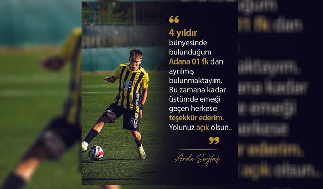 Adana 01 FK’da Ayrılık