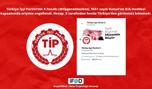 Halk TV’nin Ardından TİP’in X Hesabına Erişim Engeli! Bulut’tan Sert Tepki