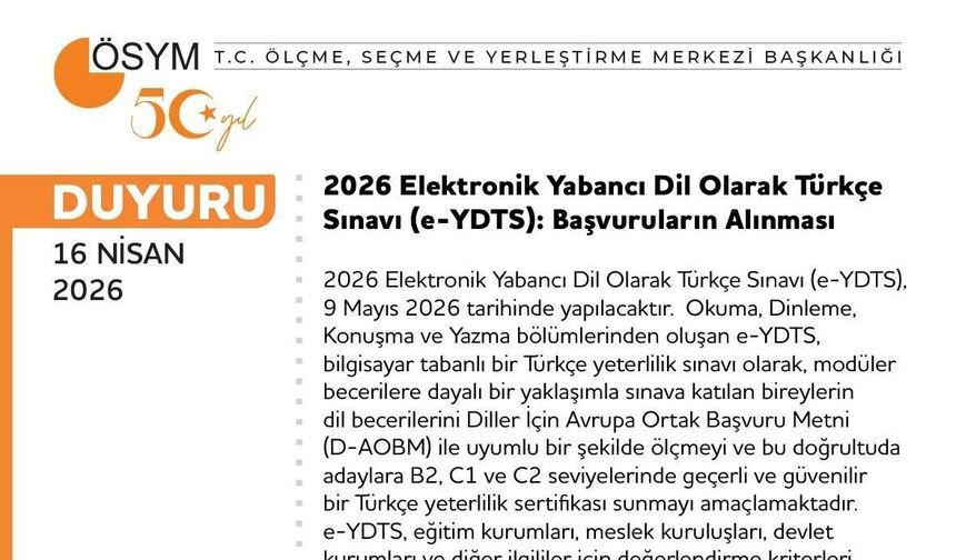 Adana’da İlk Kez Uygulanacak: e-YDTS Sınavı Geliyor