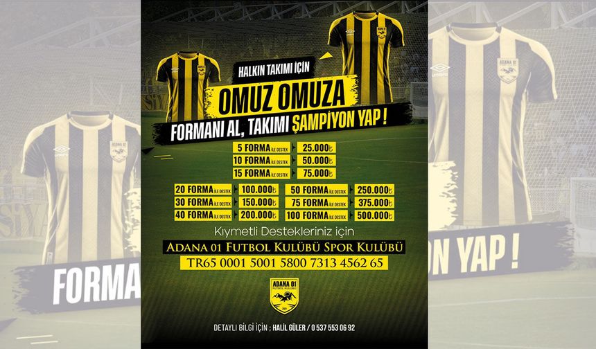 Adana 01 FK'dan Adana'ya Mesaj Var: "Şampiyonluk Yolunda Play Off Öncesi Kenetlen ADANA"
