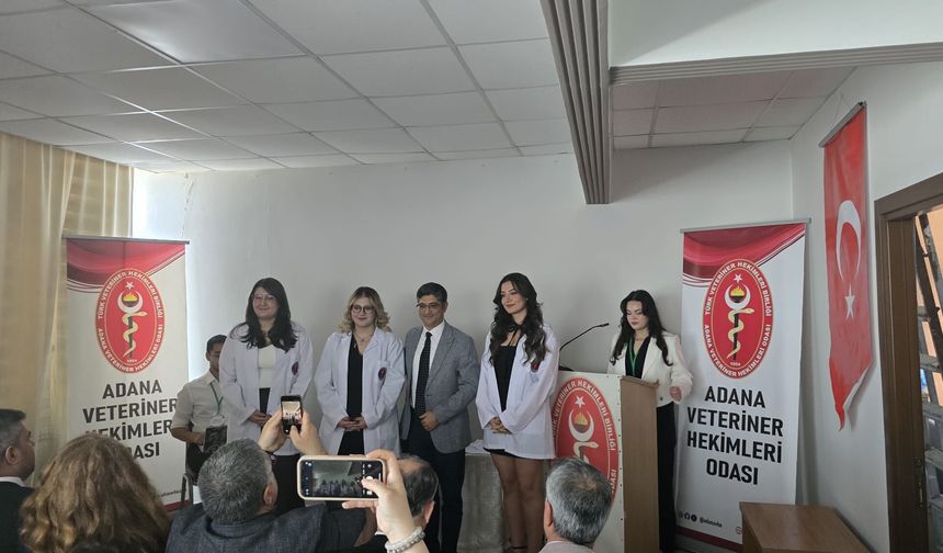Adana Veteriner Hekimleri Odası’ndan “Mesleğe Hoş Geldin Beyaz Önlük Giyme Töreni”