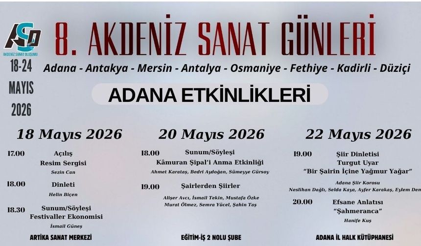 Akdeniz'in Sanat Nefesi Adana'da Yükselecek