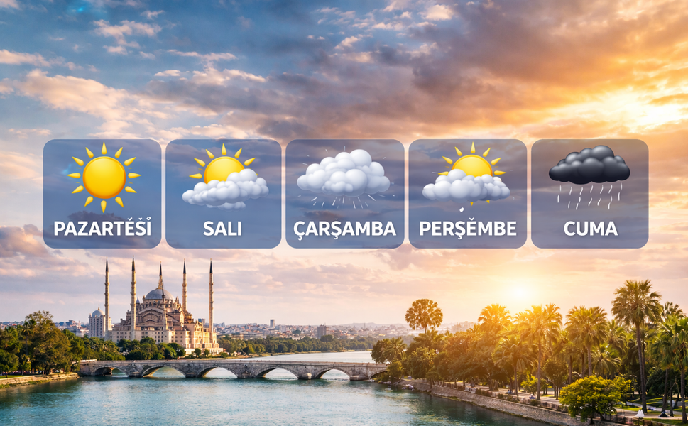Adana’da Sıcak Hava Etkisini Sürdürecek, Haftanın Ortasında Yağış Bekleniyor