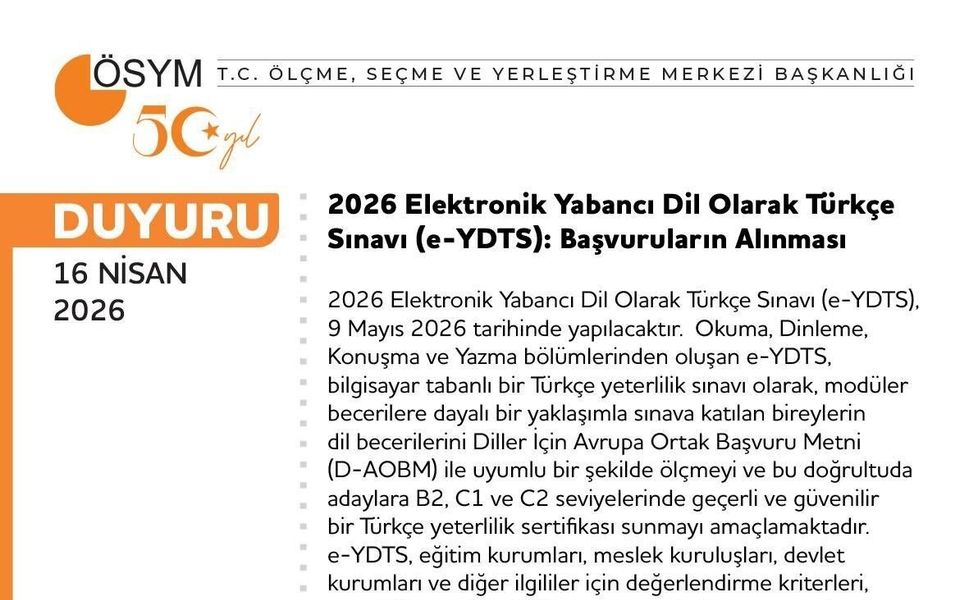 Adana’da İlk Kez Uygulanacak: e-YDTS Sınavı Geliyor
