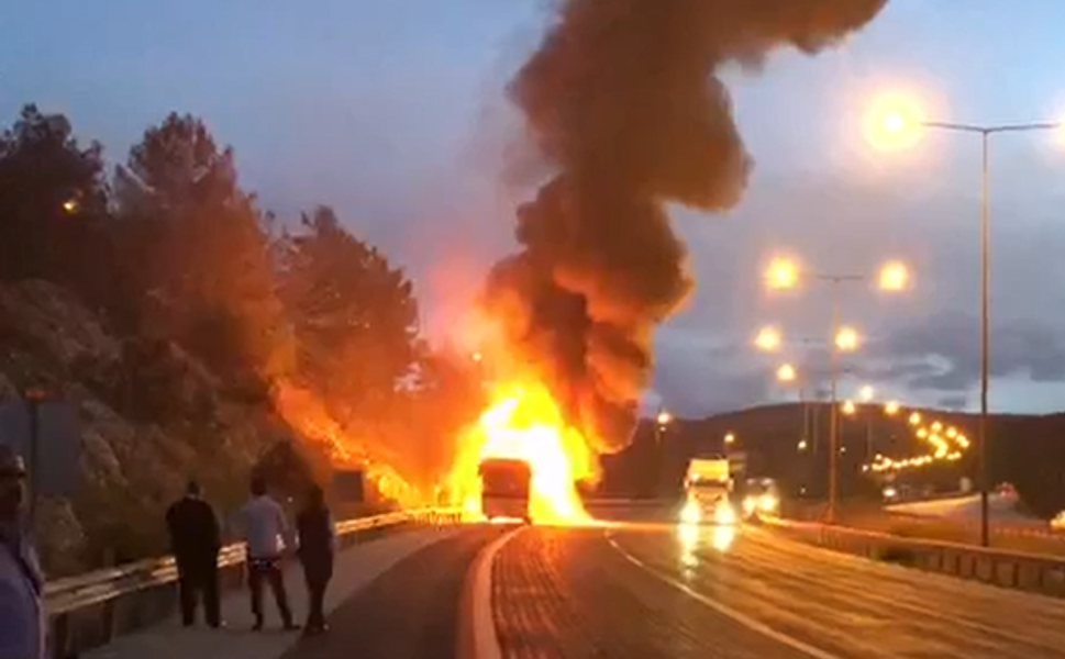 Pozantı Otoyolu'nda Korku Dolu Anlar