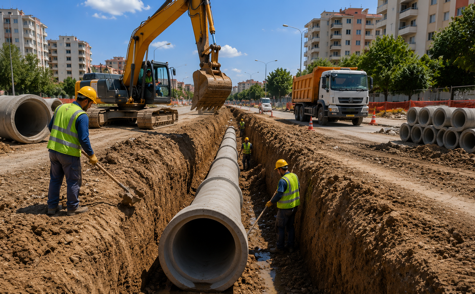 Adana'da 3 Bin 232 Metrelik Yeni Kanalizasyon ve Yağmursuyu Hattı Yapılacak