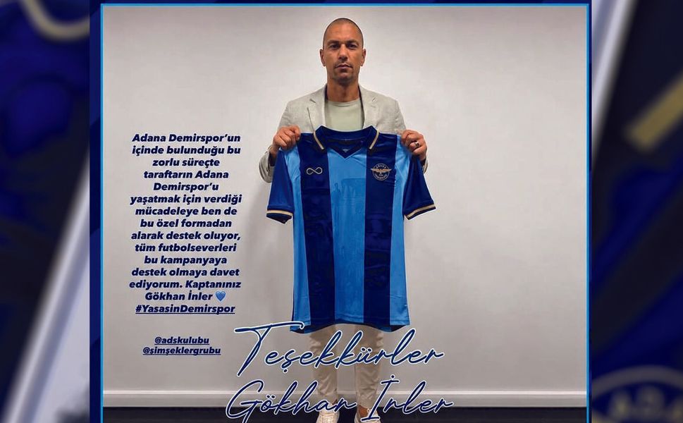 Adana Demirspor'un Eski Kaptanı Gökhan İnler'den Anlamlı Destek: "Yaşasın Demirspor"