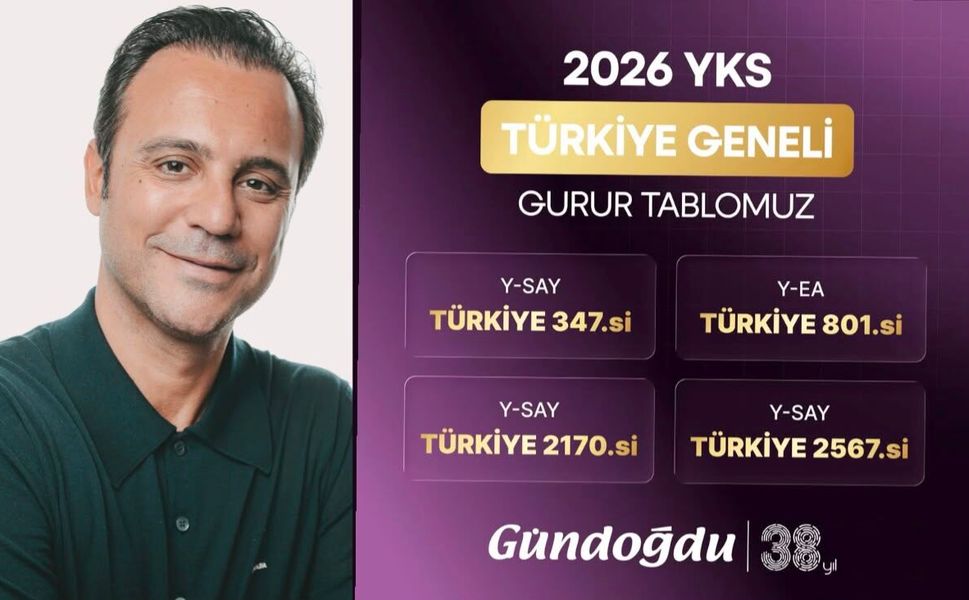Gündoğdu YKS’de de Türkiye Zirvesinde