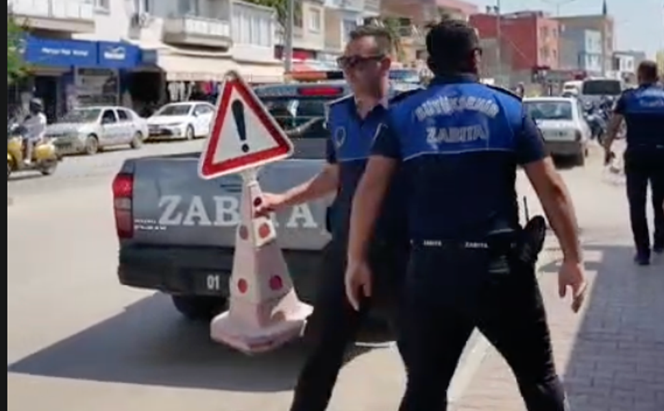 Yüreğir’de Kaldırım Denetimi! Zabıta ve Polis Ekipleri Sahaya İndi