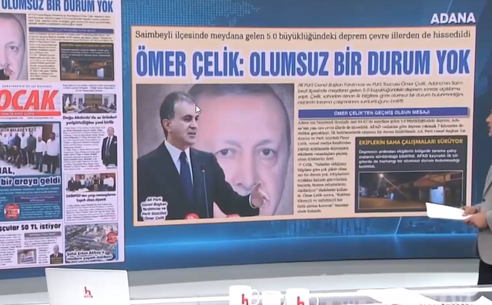 5 Ocak Gazetesi’nin Sürmanşeti Ulusal Medyada: Ömer Çelik’in Mesajı Halk TV Ekranlarında