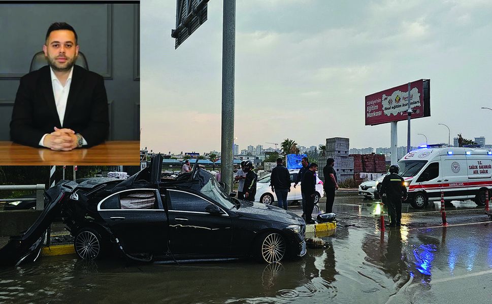 Adana’da Feci Kaza: Adana’da Otomobil Direğe Çarptı, 1 Ölü